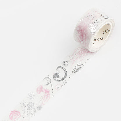 Washi Tape Foil Black Day Jellyfish