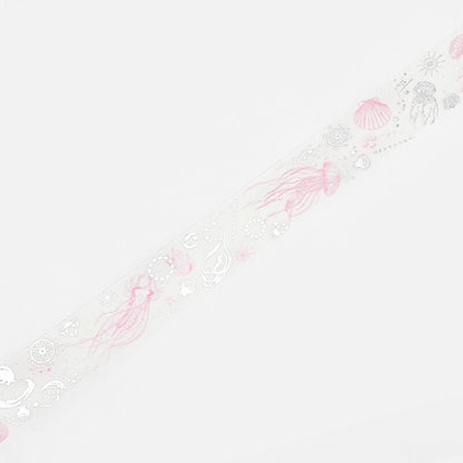 Washi Tape Foil Black Day Jellyfish