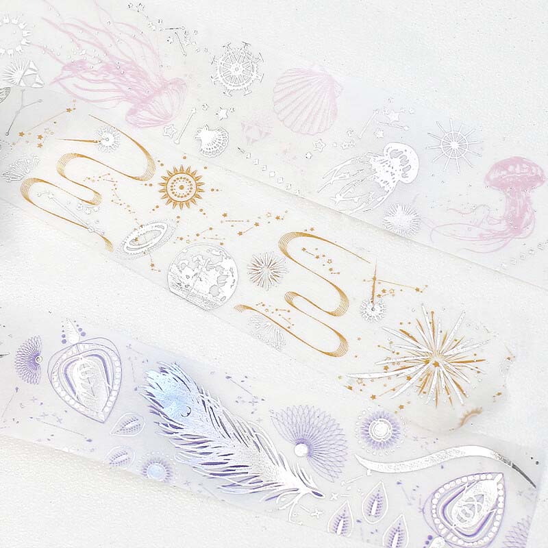 Washi Tape Foil Black Day Jellyfish