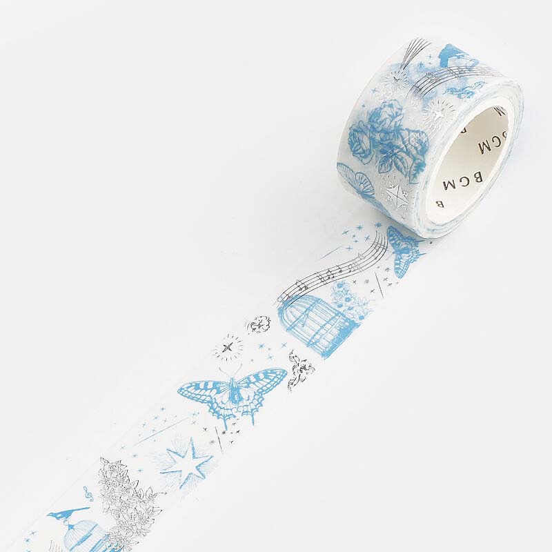 Washi Tape Foil Black Day Nature