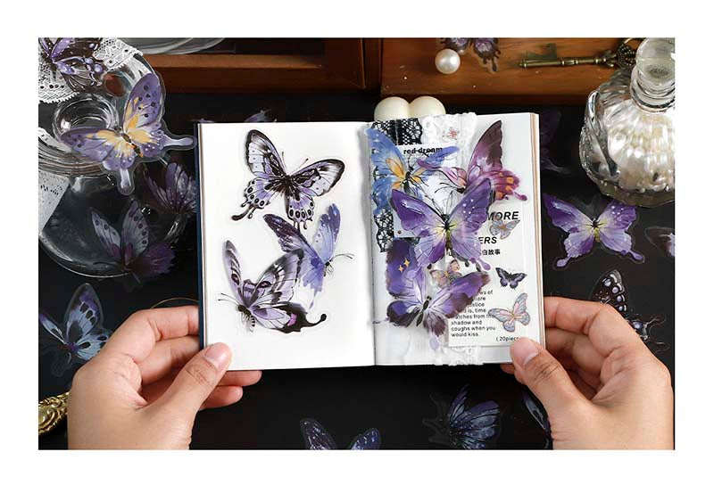 Stickers Butterfly Album Purple