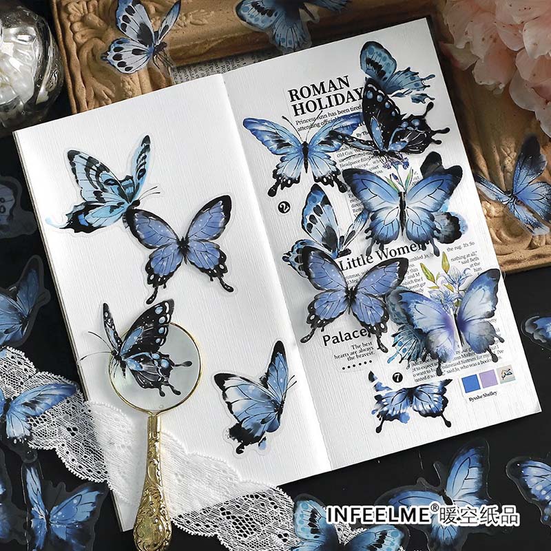Stickers Butterfly Album Blue