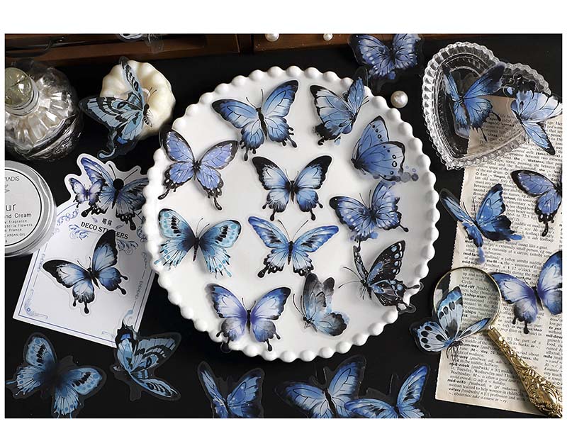 Stickers Butterfly Album Blue