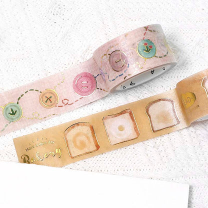 Washi Tape Foil Colored Button