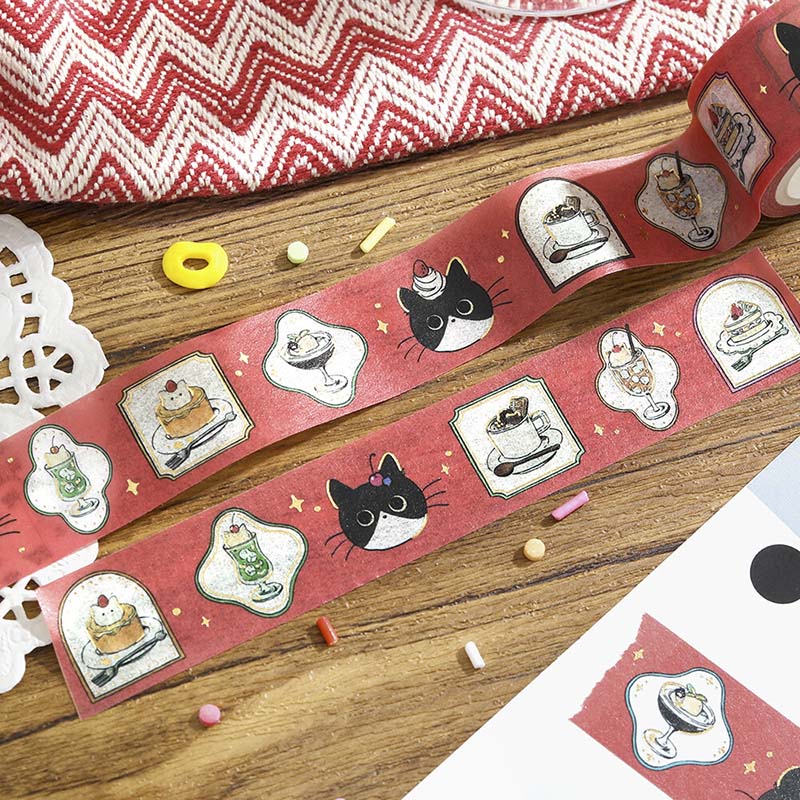 Washi Tape Foil Cafe Kuroneko Cafe Frame