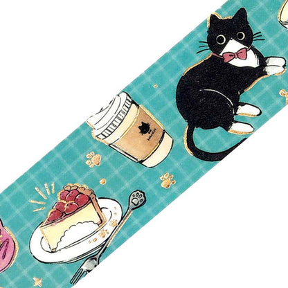 Washi Tape Foil Cafe Kuroneko Cafe Stroll