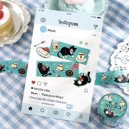 Washi Tape Foil Cafe Kuroneko Cafe Stroll