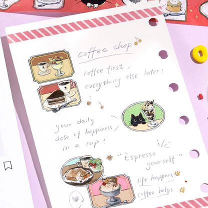 Washi Tape Foil Cafe Kuroneko Today&