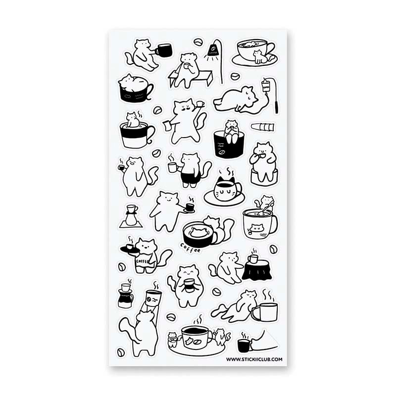 Stickers Caffeine Cats 2
