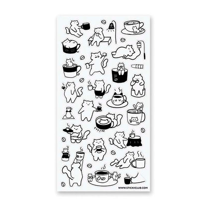 Stickers Caffeine Cats 2