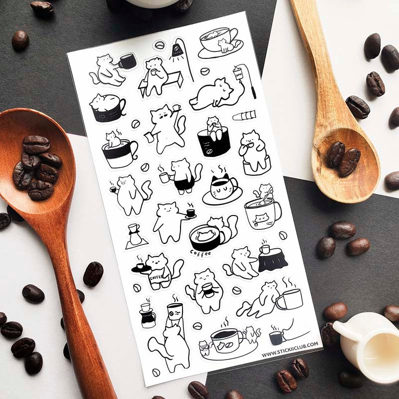 Stickers Caffeine Cats 2