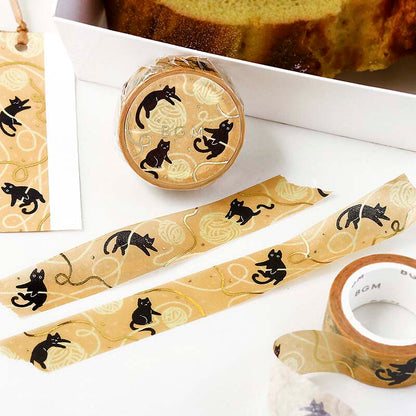 Washi Tape Foil Cat and Thread