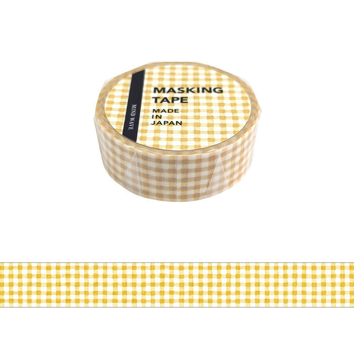 Washi Tape Pattern Check Yellow