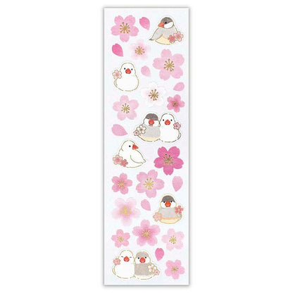 Stickers Cherry Blossom and Japanese Birds