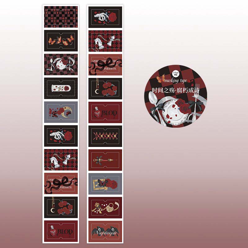 Stickers en Rollo Chronological Tragedy Red