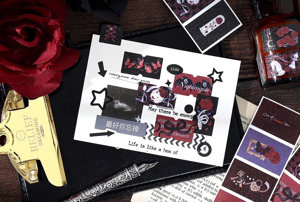 Stickers en Rollo Chronological Tragedy Red
