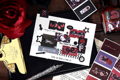 Stickers en Rollo Chronological Tragedy Red