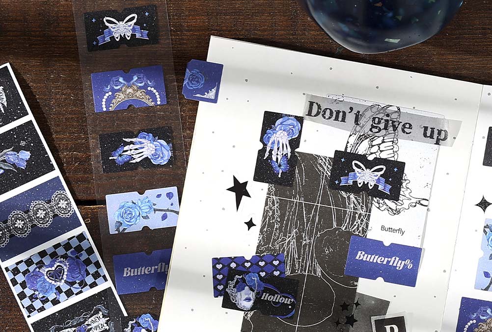 Stickers en Rollo Chronological Tragedy Blue