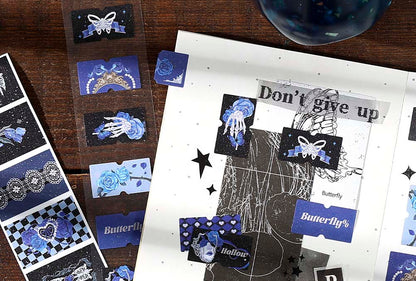 Stickers en Rollo Chronological Tragedy Blue
