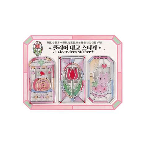 Stickers Clear Deco Pink
