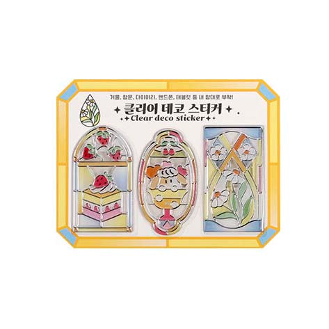 Stickers Clear Deco Yellow