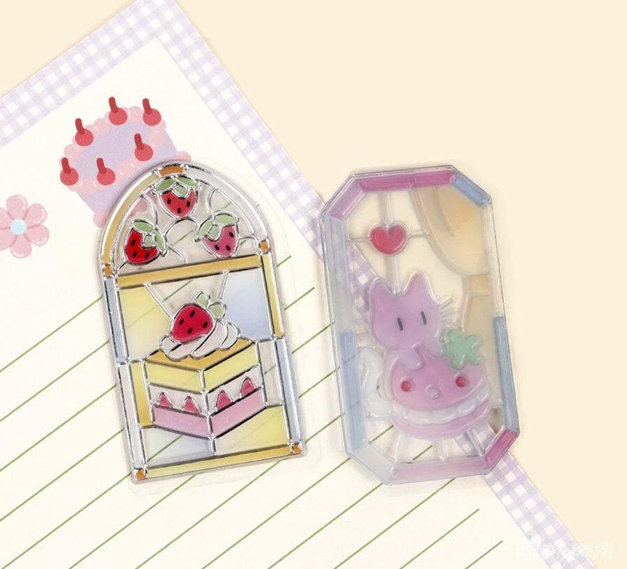 Stickers Clear Deco Yellow