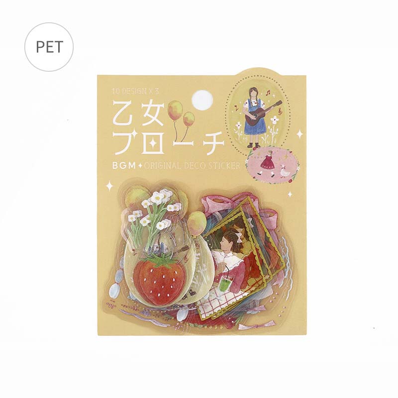 Stickers Maiden Brooch Girl