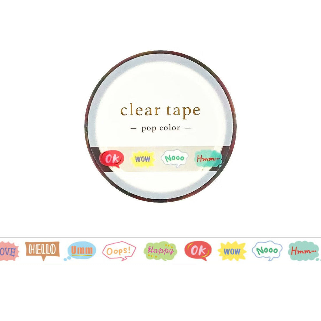Slim Clear Tape Pop Color Speech Bubble