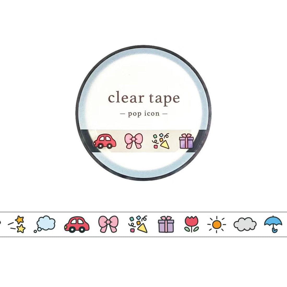 Slim Clear Tape Pop Icon Pictogram