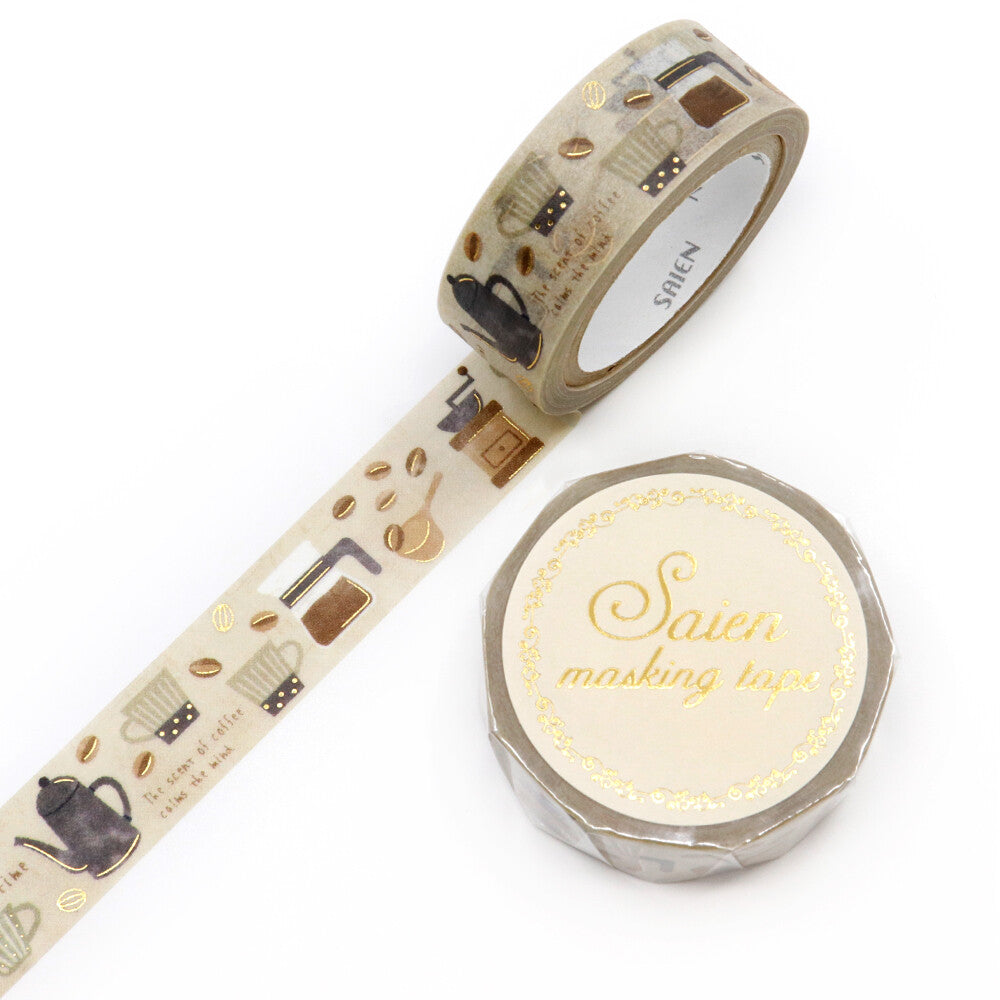 Washi Tape Foil Coffee Time