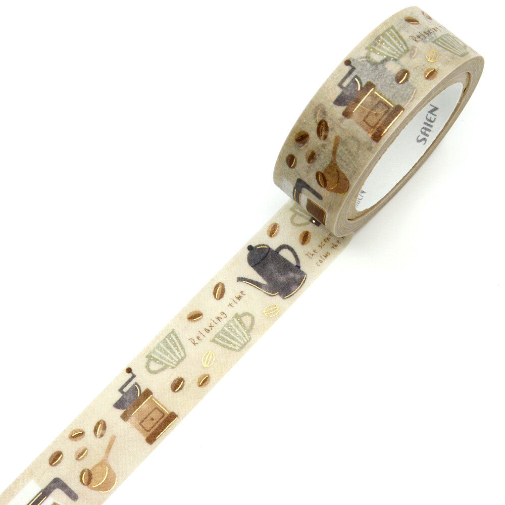 Washi Tape Foil Coffee Time