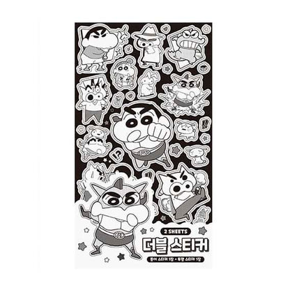 Stickers Crayon Shin-chan Double-Sided Black