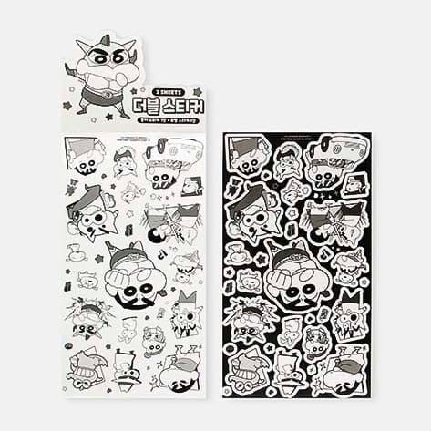 Stickers Crayon Shin-chan Double-Sided Black
