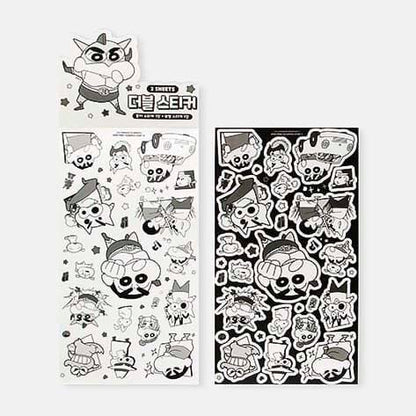 Stickers Crayon Shin-chan Double-Sided Black