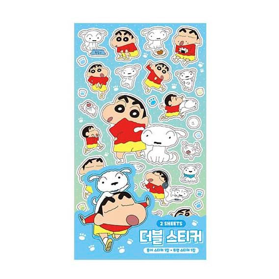 Stickers Crayon Shin-chan Double-Sided Blue
