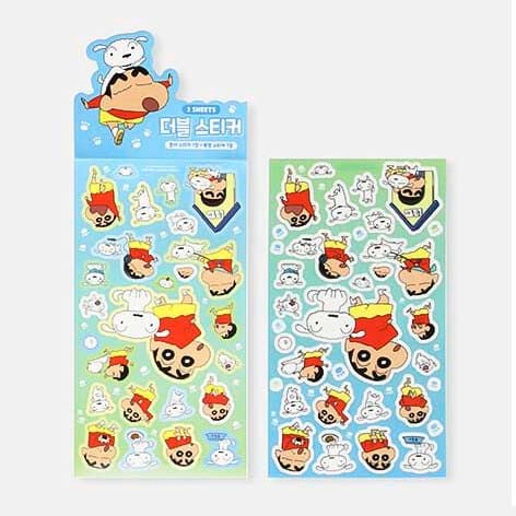 Stickers Crayon Shin-chan Double-Sided Blue