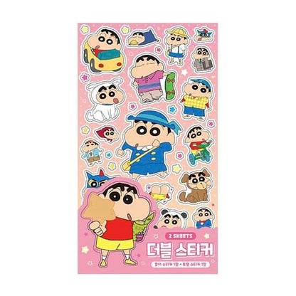 Stickers Crayon Shin-chan Double-Sided Pink