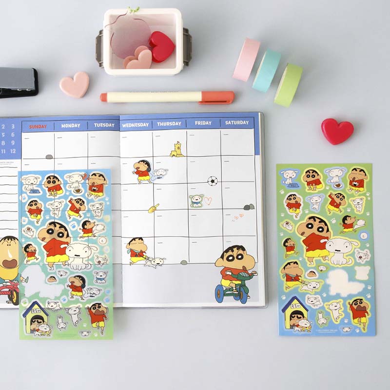 Stickers Crayon Shin-chan Double-Sided Blue