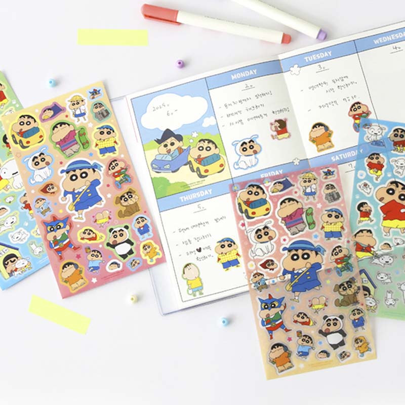 Stickers Crayon Shin-chan Double-Sided Pink