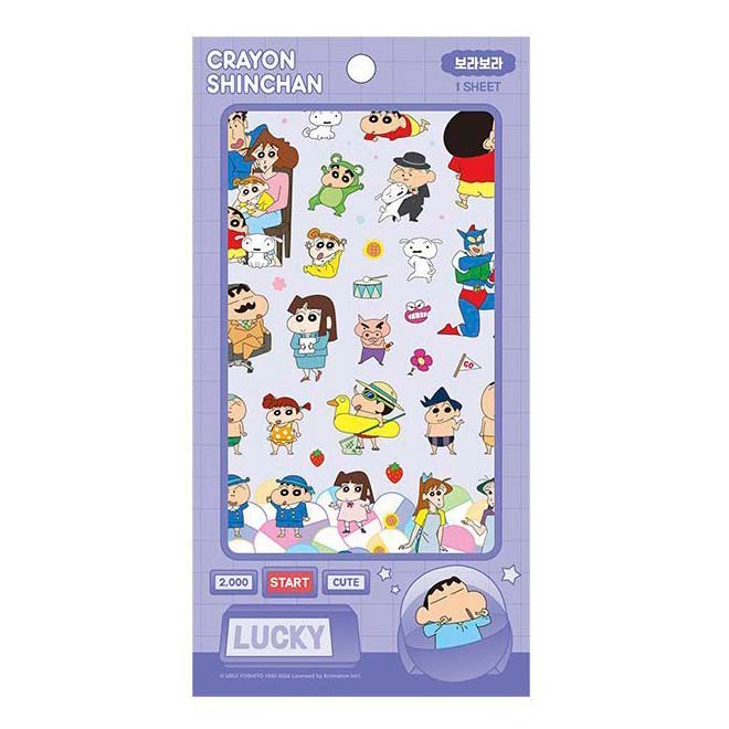 Stickers Crayon Shin-chan Lucky Purple