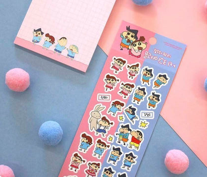 Stickers Crayon Shin-chan Play Kazama and Nene