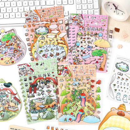 Stickers Escenario 3D Cute Masters House Puppy House