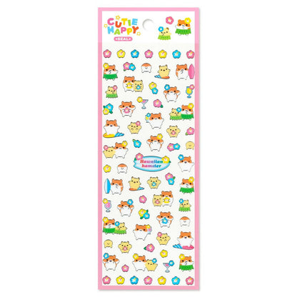 Stickers Cutie Happy Hawaiian Hamster