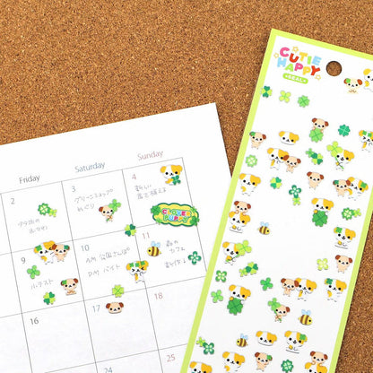 Stickers Cutie Happy Clover Puppy