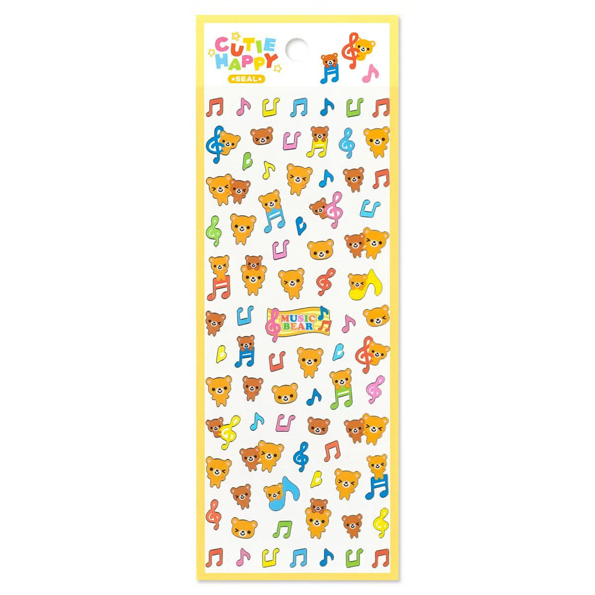 Stickers Cutie Happy Music Bear
