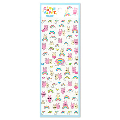 Stickers Cutie Happy Rainbow Rabbit