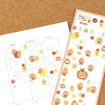 Stickers Cutie Happy Runrun Monkey