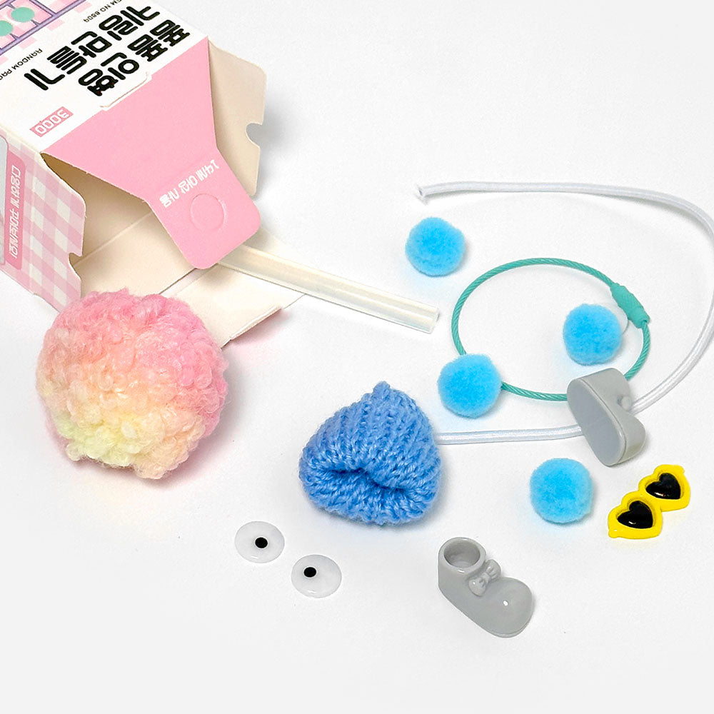 Blind Box Llavero Pompom Doll DIY Kit