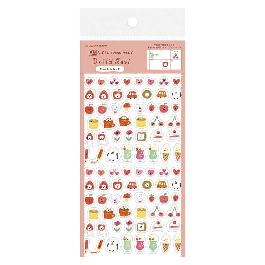 Stickers Daily Seal Food Red