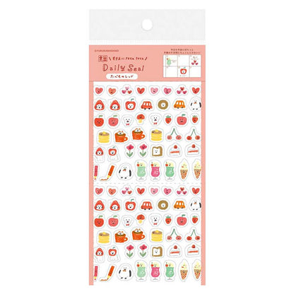 Stickers Daily Seal Food Red